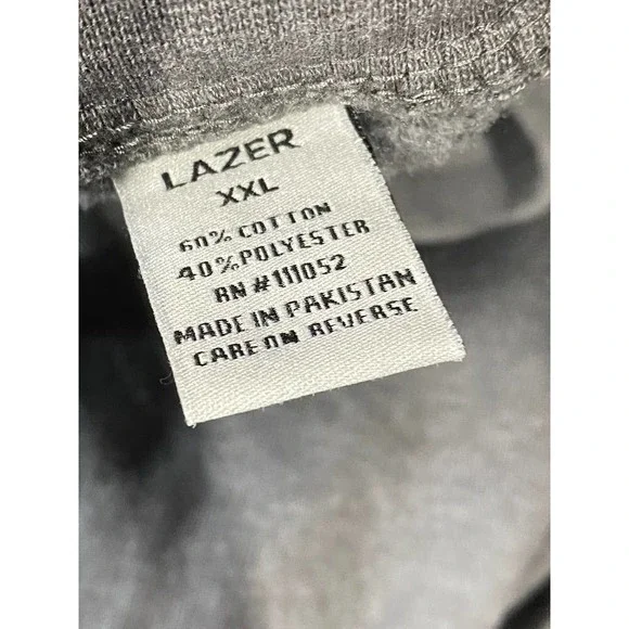 Lazer Men's Grey Solid Drawstring Stretch Relaxed-Fit Pull-On Jogger SZ 2XL - Picture 11 of 14